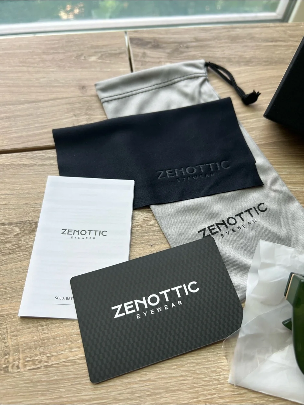 ZENOTTIC Womens Square Polarized Sunglasses Green Retro UV400 Vintage NIB⁠